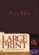 NLT Large Print Bible: Burgundy, Imitation Leather -  