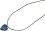 Guitar Pick Necklace - Blue -  
