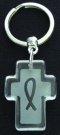 Cross Fish Crystal Key Ring