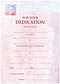 Dedication Certificate Pink - Pack of 10