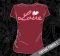 Love T Shirt: Dark Red, Medium
