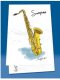 Saxophone Illustrated Notepad - A6