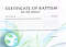 Certificate of Adult Baptism : Ba3 - Pack of 10
