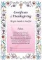 Certificate Of Thanksgiving Pink - Pack of 20