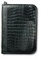 Alligator Print Leather Look Organiser: Black, Large