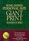 KJV Giant Print, Personal Size Bible: Burgundy,  Bonded Leather