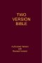 The Two Version Bible: KJV and RV: Black, Premium Leather