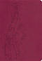 NKJV Personal Size Giant Print Bible: Cranberry, Leather-look