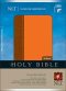 NLT Slimline Bible: Orange and Brown, LeatherLike