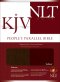 KJV / NLT People's Parallel Bible:  Walnut/Burgundy, Tutone, Leather Like