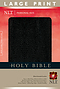 NLT Personal Size Large Print Bible: Black, Bonded Leather