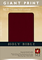 NLT Giant Print Bible: Burgundy, Bonded Leather, Indexed