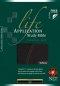 NLT Personal Size Life Application Study Bible: Black & Black, Leatherlike