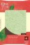 NLT One Year Slimline Bible: Lily Green and Dark Brown,  Leatherlike