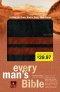 NLT Every Man's Bible: Black/Brown, Imitation Leather