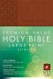 NLT Premium Value Large Print Slimline Bible Brown