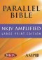 NKJV Amplified Large Print Parallel Bible : Black, Bonded Leather