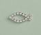 Crystal Fish Pin: Silver with Clear Crystal