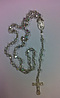 Sterling Silver Rosary with Aurora Borealis Crystal Beads