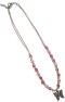 Necklace - Pink Enamel Butterfly