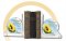 Sun And Shield Crystal Bookends