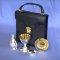 4 Piece Portable Communion Set in Leather Bag