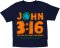 3:16 Kidz T Shirt: Blue, Age 3