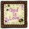Felt scripture magnet God is love