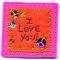 Felt scripture magnet I love you
