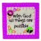 Felt scripture magnet With God all things are possible