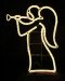 Large Left Facing Opaque Angel With Trumpet