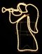 Small Left Facing Opaque Angel With Trumpet