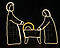 White 3 Figure Nativity Set