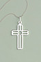 Fancy Cross Pendant: Silver