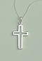 Open Cross Pendant: Silver, Medium