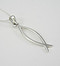 Fish Drop Pendant: Silver 