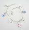 Angel, Star & Heart Charm Bracelet: Silver