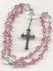 Anglican Rosary: Light Rose Swarovski® Crystal