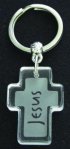 Cross Jesus Crystal Key Ring