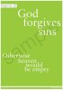 God forgives sins Poster
