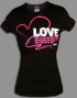 T Shirt Black Love Heart XLarge