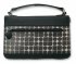 Linen Look Patterned Bible Cover: Black, Large