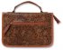 Western Tooled Bible Cover: Brown, Large