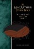 NKJV MacArthur Study Bible: Black/Terracotta,  LeatherSoft  - Revised and Updated