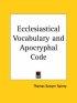 Ecclesiastical Vocabulary