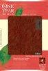 NLT One Year Slimline Bible: Chestnut, Leatherlike