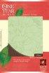 NLT One Year Slimline Bible: Lily Green and Dark Brown,  Leatherlike