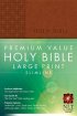 NLT Premium Value Large Print Slimline Bible Brown