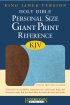 KJV Personal Size Giant Print Bible: Chocolate/Blue Imitation Leather, Reference