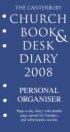 Church Book And Desk Diary 2008 - Personal Organiser Edition